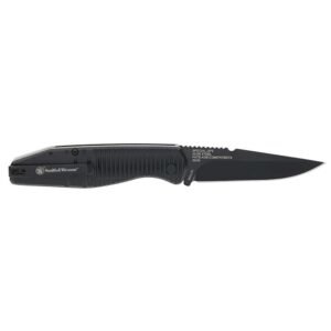 Smith & Wesson Special Ops Auto Full Size Folding Knife 3-2/5" Drop Point Blade Black