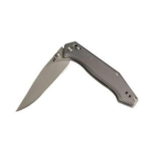 Schrade Turnkey Pivot Folding Knife 3-2/5" Drop Point Blade Grey