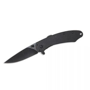 ABKT Elite Ember Folding Knife 2-3/4" Drop Point Blade Black