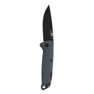 SOG Knives Adventurer LB Folding Knife 3" Drop Point Blade Grey