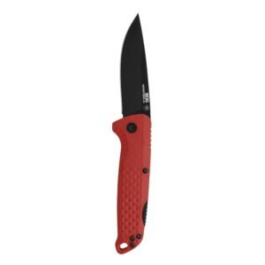 SOG Knives Adventurer LB Folding Knife 3" Drop Point Blade Red