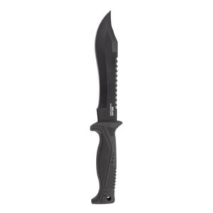 SOG Knives Pinnacle Bowie Fixed Knife 7-1/2" Clip Point Blade Black