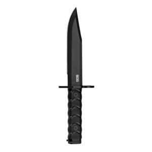 SOG Knives BAR15C Clip Point Bayonet Fixed Knife 7-1/10" Clip Point Blade Black Box