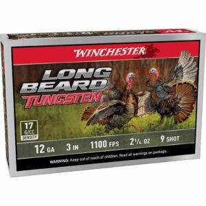 Winchester Long Beard Tungsten Shotshell 12ga 3" 2-1/4oz 1100 fps #9 5/ct