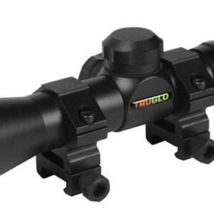 Truglo 4x32mm Compact Crossbow Scope with Weaver Style Rings - Crossbow Reticle Black