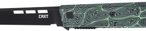 CRKT ZEPHYR 3.22" PLAIN EDGE - GREEN/WHITE G10 LINER LOCK