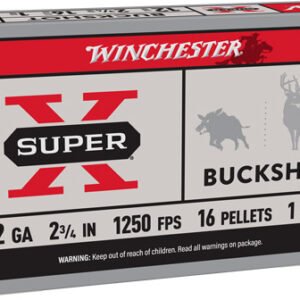 WINCHESTER SUPER-X 12GA 2.75" - #1 BUCK 16 PELLETS 5RD 50BX/CS