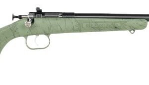 CRICKETT RIFLE G2 22LR GREEN - SYNTHETIC/GOLD WEB BLUED