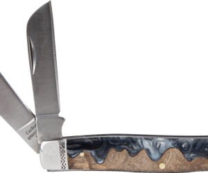 ABKT ROPER LAHAR SERIES 3BLADE - STOCKMAN 3.25" WOOD RESIN HNDL