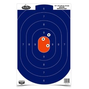 Birchwood Casey Dirty Bird Silhouette Paper Target 12"x18" Blue/Orange 50/ct