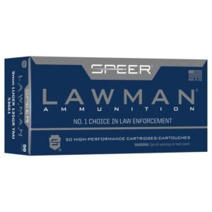 Speer Lawman Handgun Training Ammunition 9mm Luger 135gr TMJ 1120 fps 50/ct