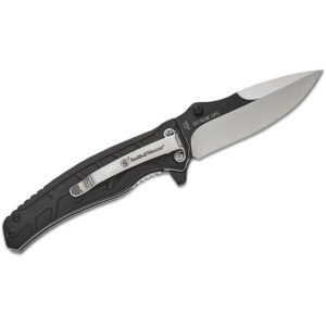 Smith & Wesson Extreme Ops Folding Knife 3" Drop Point Blade Two Tone Black Silver