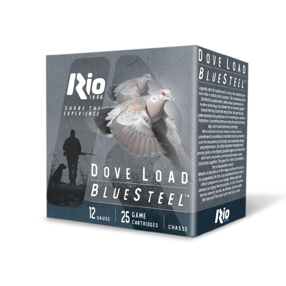 Rio Bluesteel Dove Load Shotshells 12 ga 2.75" 1/1/8oz #6 1350 fps 25/ct