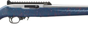 RUGER 10/22 22LR 18.5" SS - BLUE SYK RED&WHITE SPLATTER