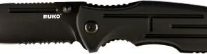 RUKO FOLDER SPRING ASSIST - 3.25" ALUMINUM BLACK HANDLE