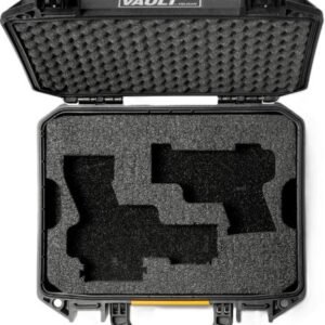 PELICAN PRECUT VAULT FOR 2 - GUNS AND MAGS UNIVERSAL BLACK