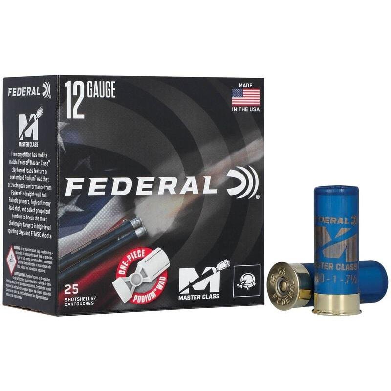 Federal Master Class Shotshells 12ga 2-3/4" 1-1/8oz 1235 fps #8 25/ct