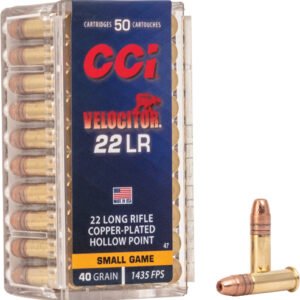 CCI VELOCITOR 22LR 40GR PLATED - HP 1435FPS 50RD 100BX/CS